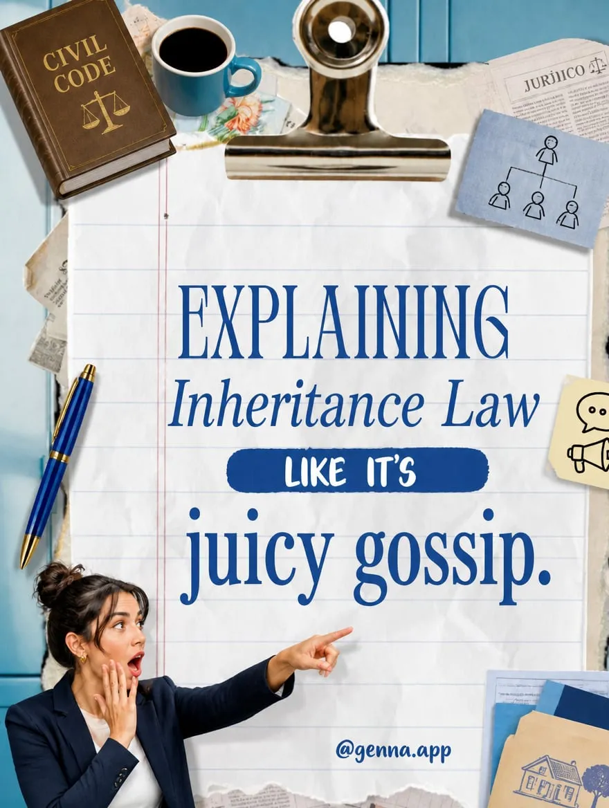 Inheritance law explained like gossip — slide 1 of 4