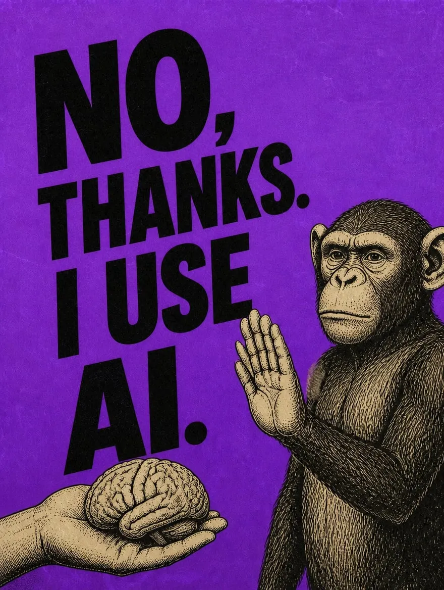 No thanks. I use AI. — slide 1 of 1