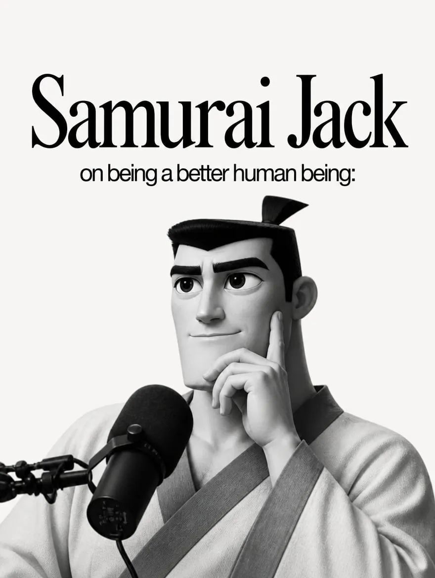 Samurai Jack on being a better human — slide 1 of 4
