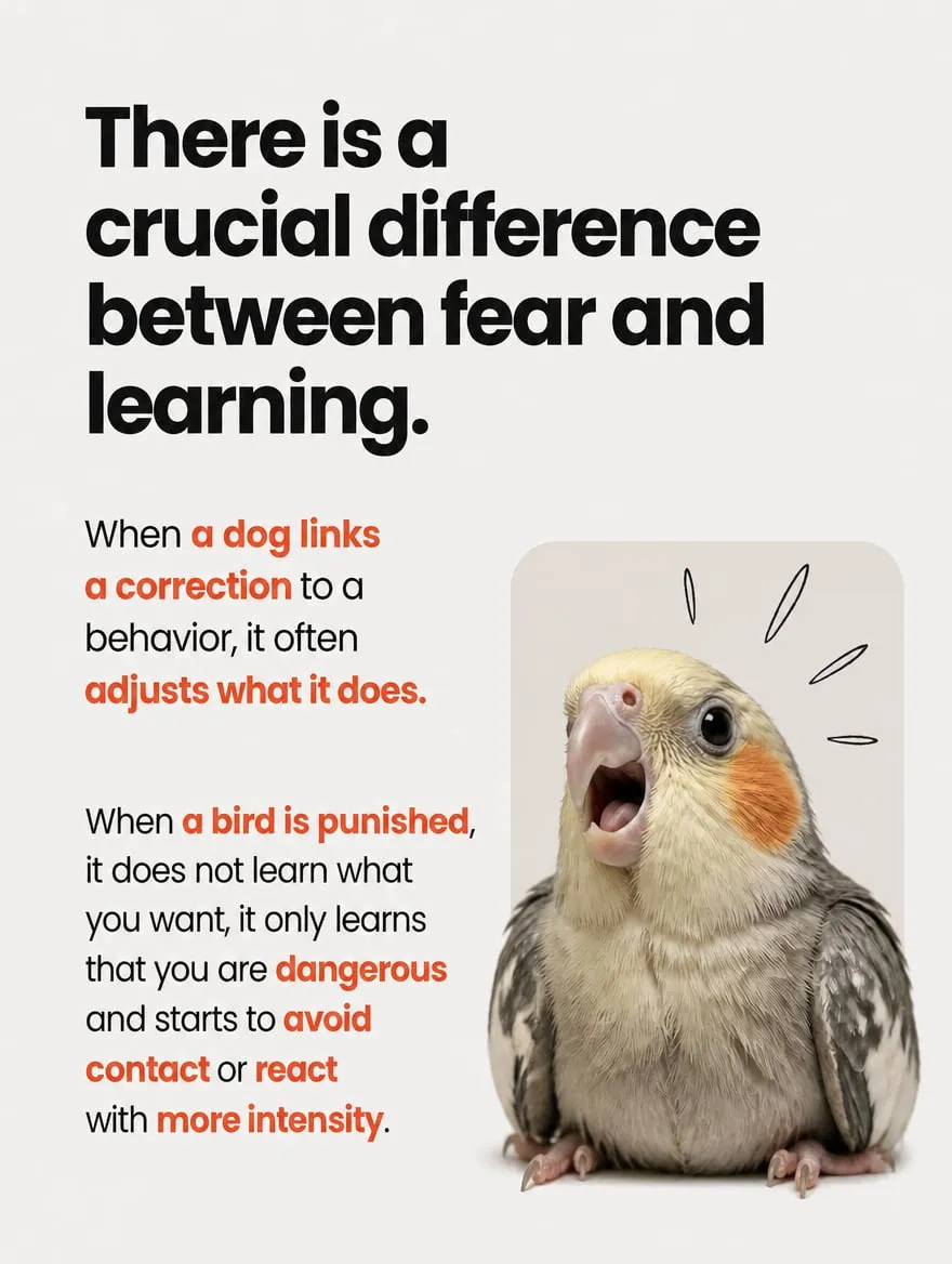 How to discipline the bird that bites and screams — slide 5 of 9