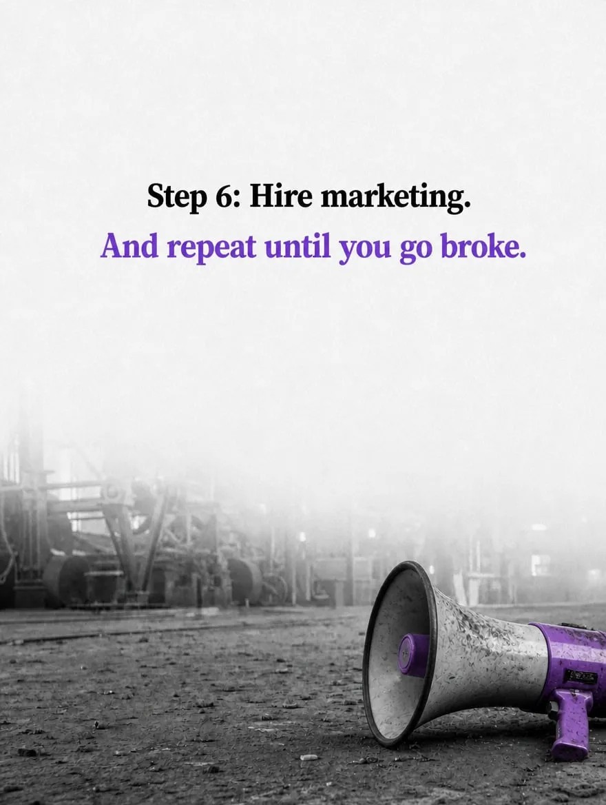 How to blame marketing and go broke — slide 6 of 7