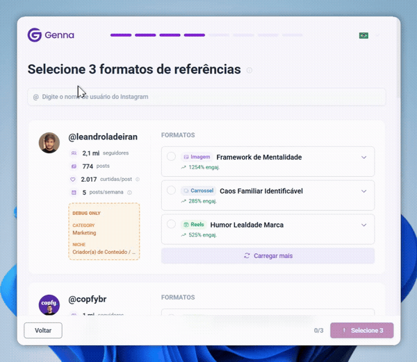 Demonstração de como adicionar referências na Genna